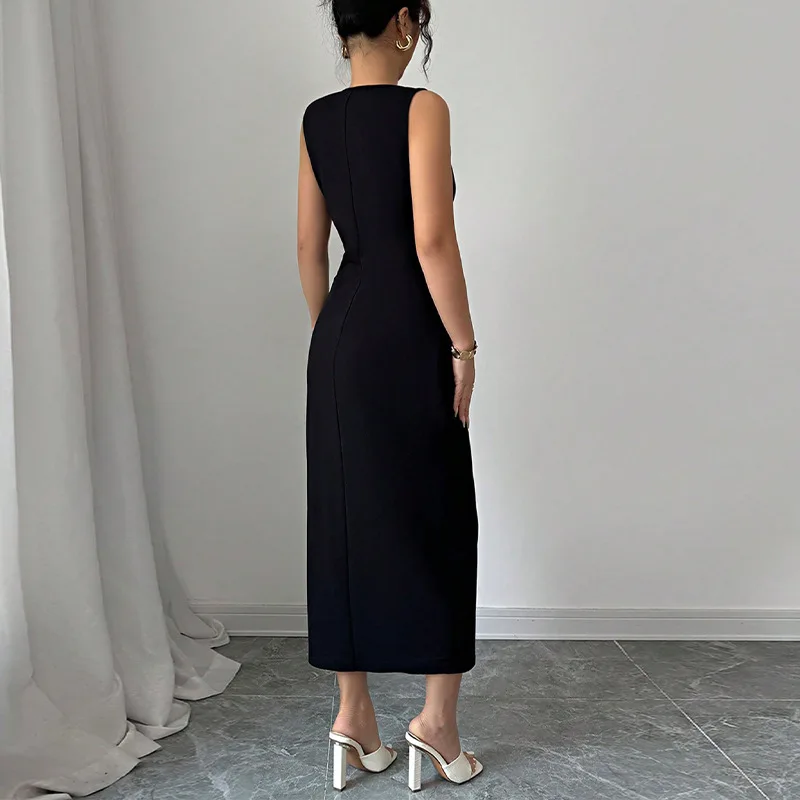 Women's Clothing 2025 Spring and Summer European and American Style Slim Dress Bow Vest Skirt - Image 2