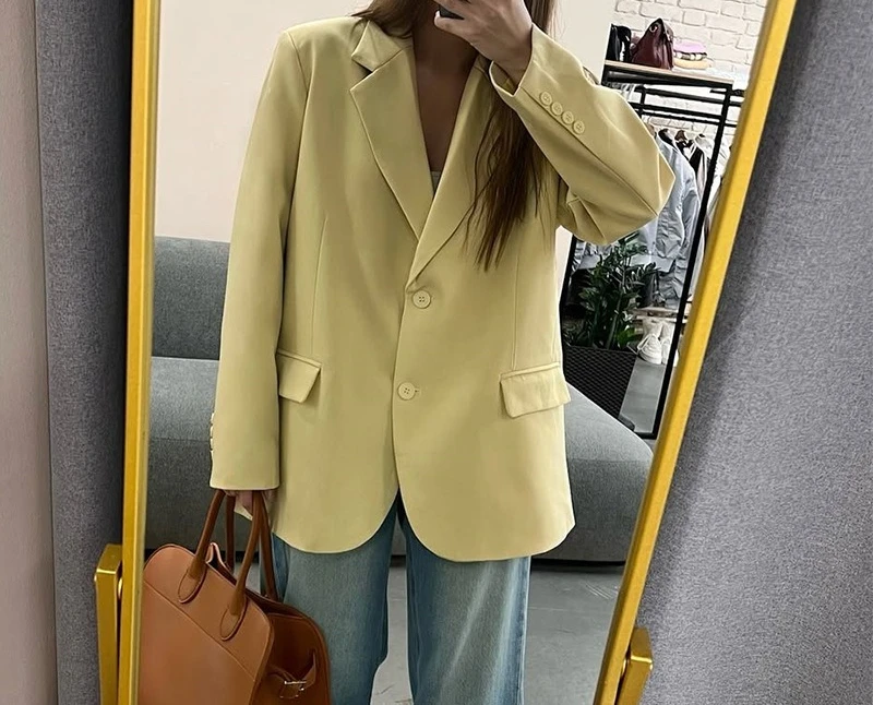 Women's Clothing 2025 Summer New Fashion Loose Casual Simple Long Sleeved Jacket Top - Image 3