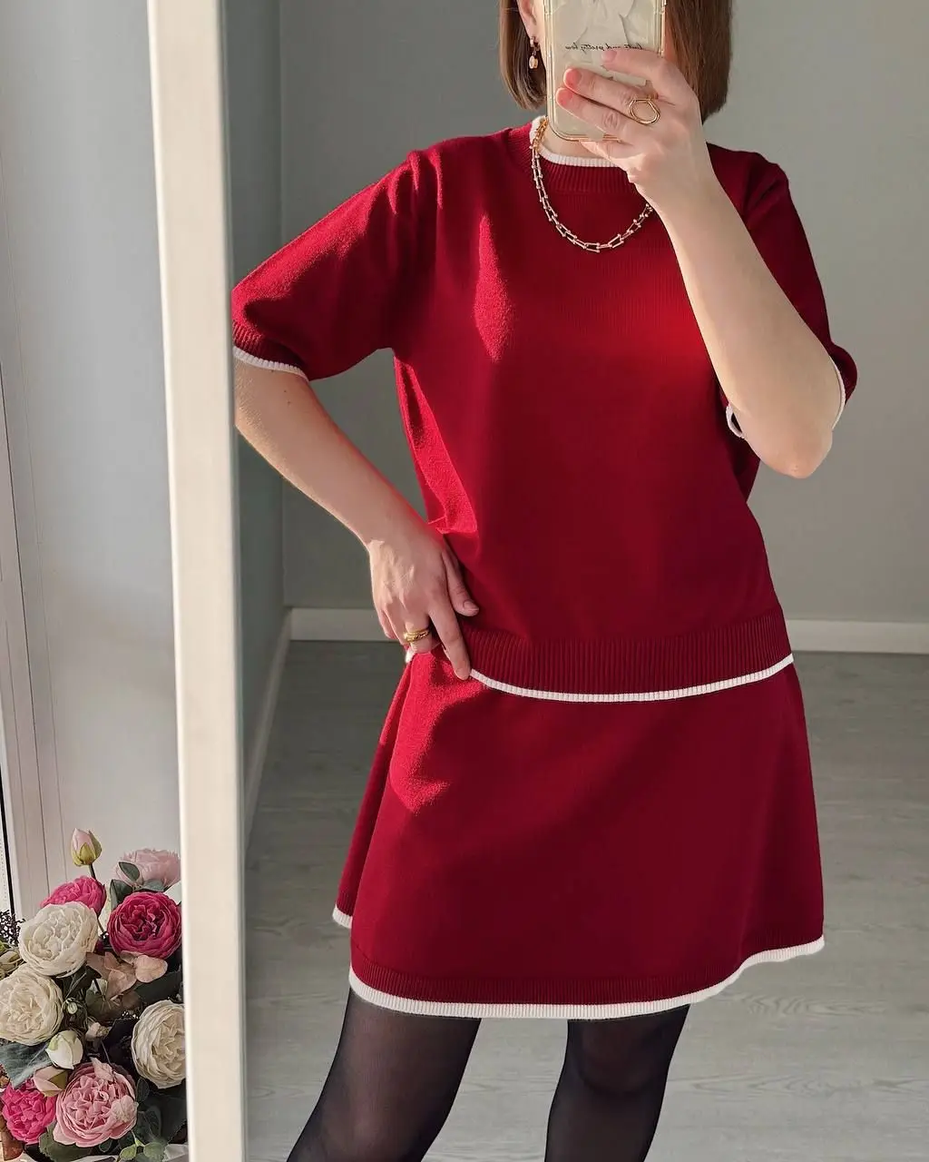 2025 New Women's Clothing Sets - Elegant Blouses Short Skirts and Knitted Tops - Image 6