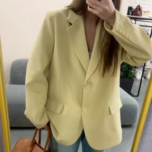 Women's Clothing 2025 Summer New Fashion Loose Casual Simple Long Sleeved Jacket Top