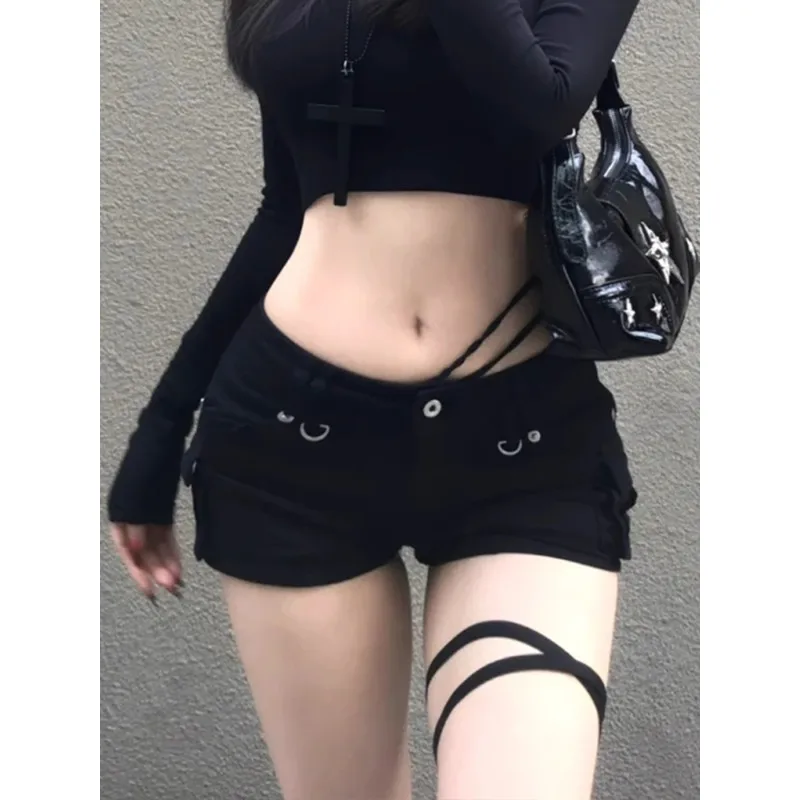 Woman Jeans for Women Low Rise Jeans Baggy Denim Shorts Big Size Women's Pants Coquette Summer Clothes Shoujo Girl Style Jorts