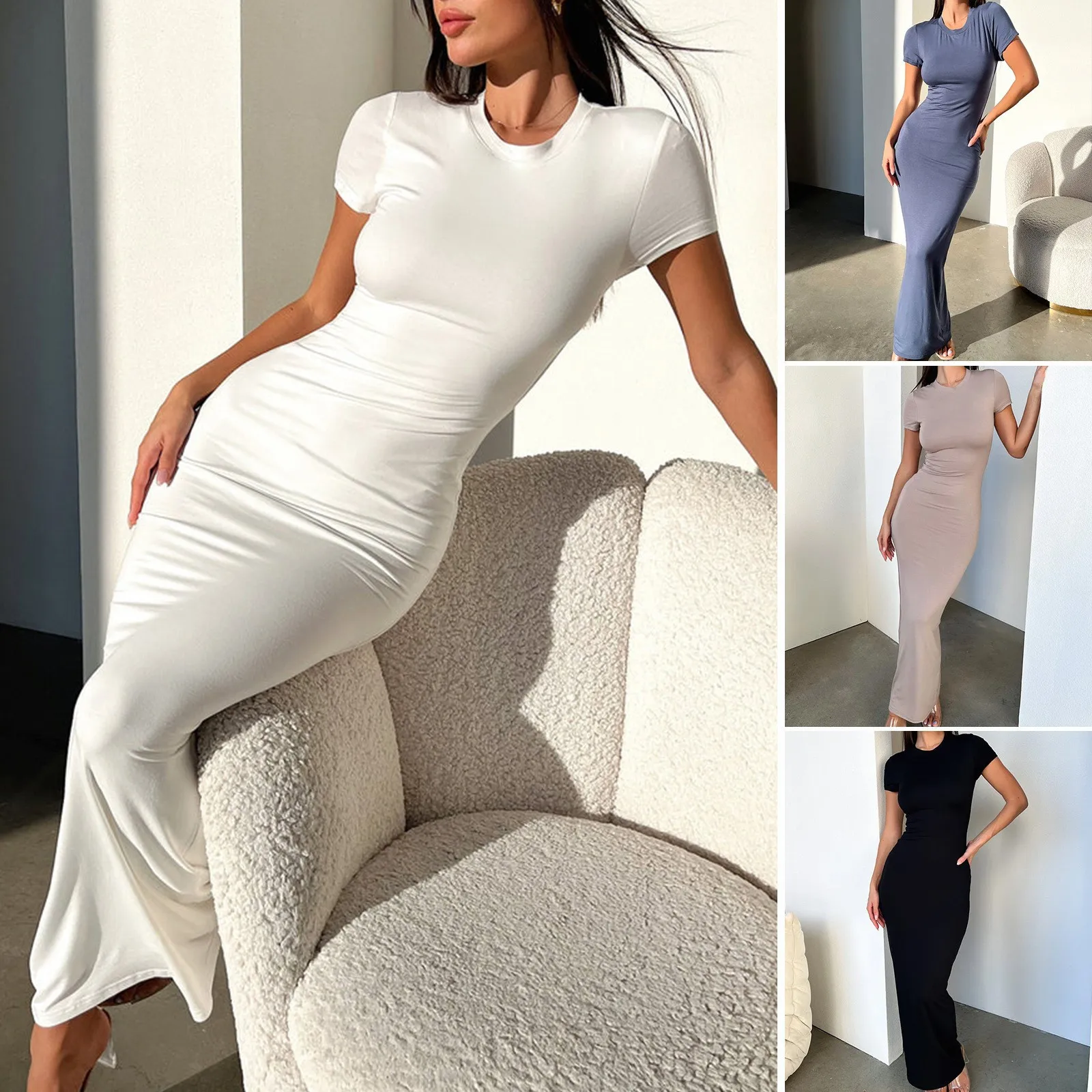 Women's Dress Female Clothing Sexy Outfits Prom Dresses for Woman Elegant Party Dresses Casual Evening Long Clothes Summer - Image 6